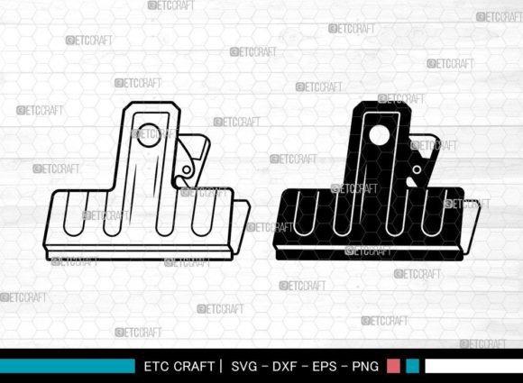 Binder Clip SVG: School Supplies for Embroidery