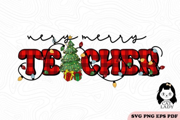 Very Merry Teacher Christmas SVG PNG Review